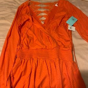 Orange Ripcurl longsleeve dress